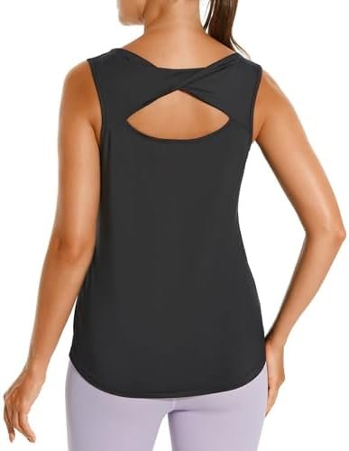 Workout Tank Tops for Women Open Back Loose Fit Yoga Athletic Tops