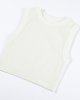 Rib Seamless Sleeveless Tank for Women Subtle Logo Round Neck Active Workout Crop Tops