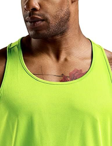 Men's Dry Fit Muscle Workout Tank Tops, Y-Back Bodybuilding Gym Shirts, Athletic Fitness Tank Top