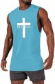 Men's Cotton Graphic Tank Tops Jesus Cross Believe Printed Faith Christian Shirts