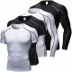 4 Pack Men's Compression Shirts Men Long/Short Sleeve Athletic Workout Tops Gym Undershirts Active Sports Baselayers