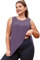 Plus Size Womens Workout Tank Tops Sleeveless Flowy Yoga Athletic Running Shirts