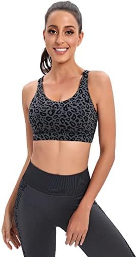 High Impact Sports Bras for Women,Racerback Running Bra Workout Crop Tank Tops Longline Sports Bra Push up