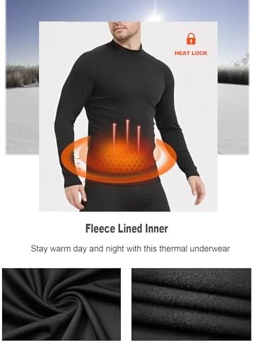 4/5 Pack Thermal Compression Shirts for Men Mock Turtleneck Long Sleeve Running Undershirt Base Layer Tops for Winter