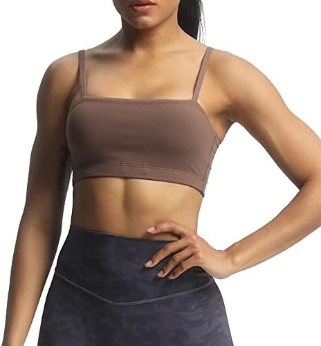 Women's Workout Bandeau Sports Bras Training Fitness Running Yoga Crop Tank Top