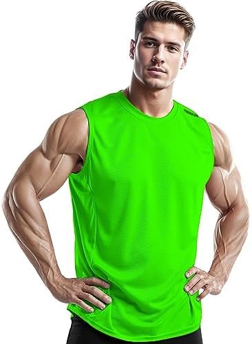 Men's 4, 3, 1 Pack Tank Tops Sleeveless Shirts Workout Athletic Muscle Mesh Dry Fit Gym Training Active Athletic