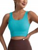 Women's Ribbed Crop Tank Yoga Cropped Top for Workout