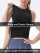 Women's Workout Crop Tops Sleeveless Yoga Running Shirts Athletic Tank Top No Padding