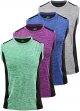 Men's 4 Pack Tank Tops Sleeveless Workout Quick Dry Shirts Gym Muscle Shirts Athletic Bodybuilding Tee