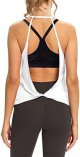 Womens Open Back Workout Tops Sleeveless Halter Gym Athletic Tank Tops Loose Fit