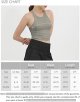 Women's Crop 3-Pack Washed Seamless Rib-Knit Camisole Crop Tank Tops