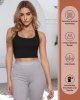 Crop Tank Tops for Women, Seamless Workout Tank Tops Woman, U Neck Ribbed Sleeveless Exercise Gym Yoga Crop Tops