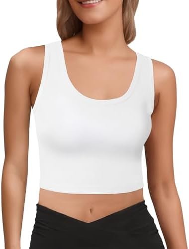 Crop Tops for Women, Racerback Tank Top for Women Trendy, Cropped Workout Summer Tops for Women 2024 Running Yoga