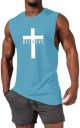 Men's Cotton Graphic Tank Tops Jesus Cross Believe Printed Faith Christian Shirts