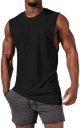 Mens Workout Sleeveless Shirts Cotton Casual Tank Tops Muscle Gym Cut Off T-Shirts