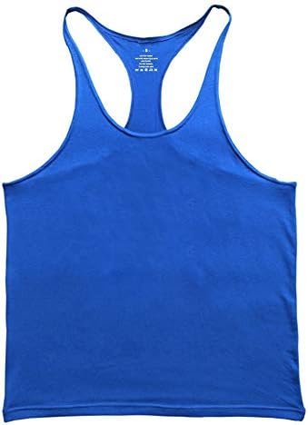 Men's Bodybuilding Workout Gym Tank Tops Training Y Back Cotton