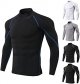 Fitness Sports T-Shirts Compression Tops for Men Running Quick Dry Breathable Base Layer Long Sleeve Workout Underwear