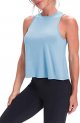 Crop Tops for Women Womens Workout Tops Flowy Cropped Tank Tops Athletic Shirts