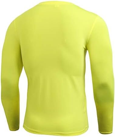 Men's Compression Shirts Long Sleeve Quick Dry Base Layer Workout Shirts Sports Running Tops Thermal Undershirts