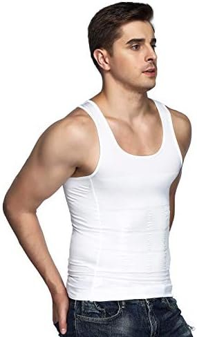 Mens 5 Pack Body Shaper Slimming Tummy Vest Thermal Compression Shirt Tank Top Shapewear