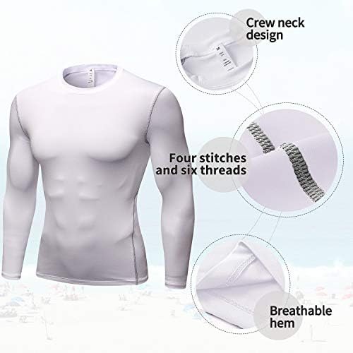 Men's Long Sleeve Compression Shirts Gym Athletic Gym Undershirts Active Baselayer Sport Top Shirt