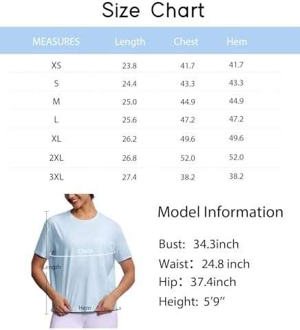 Women's Short Sleeve Workout T-Shirt Loose Fit Athletic Gym Shirts Casual Running Yoga Tops