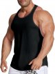Men's Workout Tank Tops Mesh Quick Dry Y-Back Tops Muscle Athletic Shirts for Gym