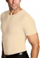 Compression Crew-Neck Shapewear Undershirt for Men. Tummy Control Slimming Body-Shaper & Back Support