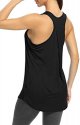 Womens Workout Yoga Tops Long Tank Tops Loose fit Racerback Tank Tops for Women