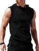 Men's Workout Hooded Tank Tops Sleeveless Gym Training Hoodies Bodybuilding Muscle Cut Off T Shirt