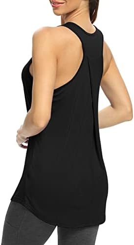 Womens Workout Yoga Tops Long Tank Tops Loose fit Racerback Tank Tops for Women