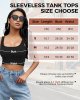 Crop Tank Tops for Women, Seamless Workout Tank Tops Woman, U Neck Ribbed Sleeveless Exercise Gym Yoga Crop Tops