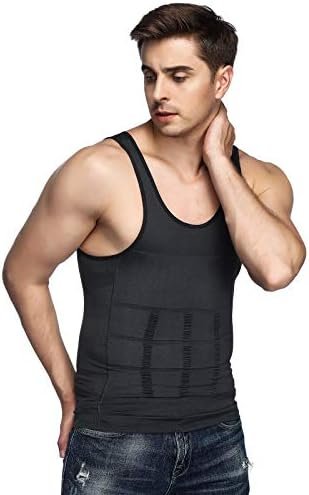 Mens 5 Pack Body Shaper Slimming Tummy Vest Thermal Compression Shirt Tank Top Shapewear