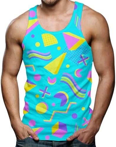 Mens Funny Tank Tops 3D Graphic Sleeveless Summer Sports Gym Workout T-Shirt …